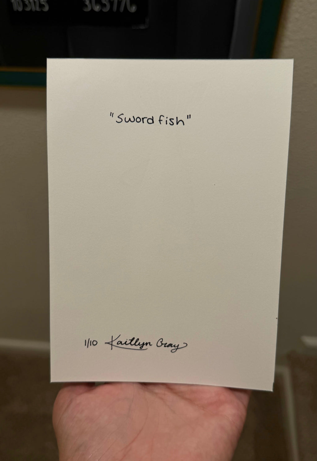 "Swordfish" Print