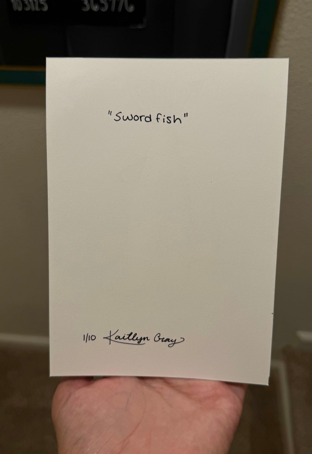 "Swordfish" Print
