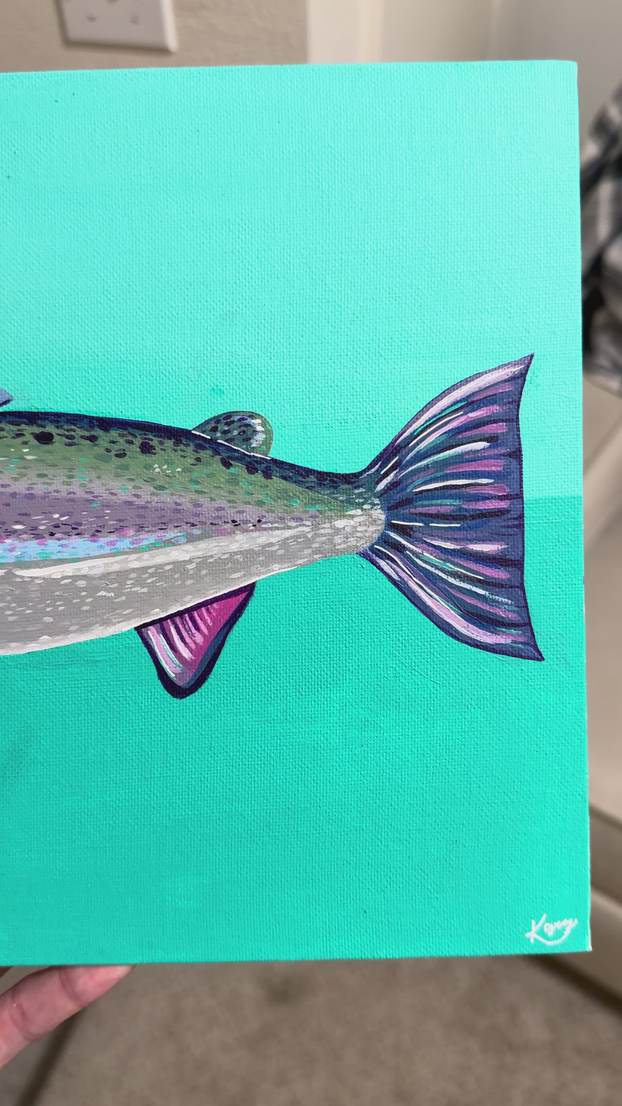 video of swordfish painting